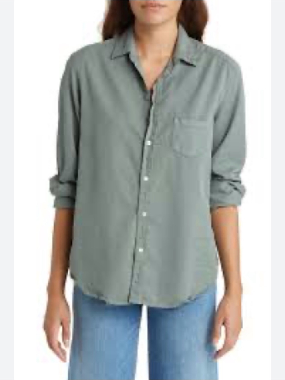 Frank & Eileen EILEEN Relaxed Button-Up Shirt famous denim M